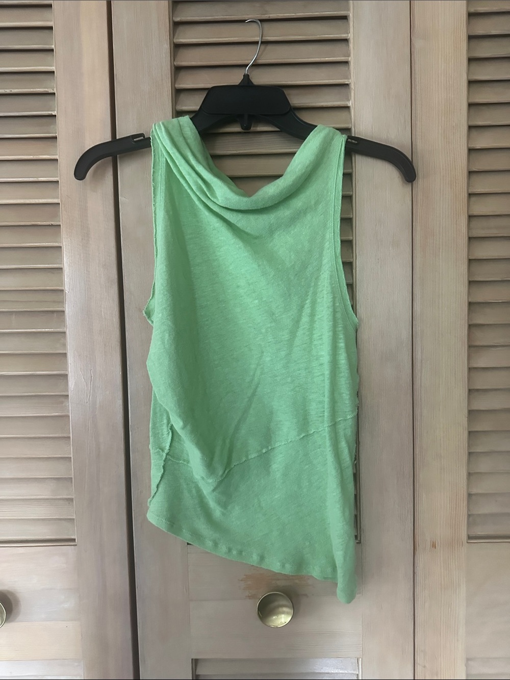 Free People We The Free Light Green Asymmetrical Tank Top